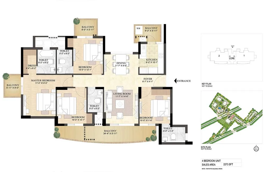 4 BHK floor plan